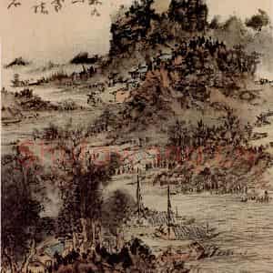 清代 髡残《山水册》国画山水作品图片鉴赏