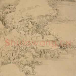 清代 髡残《山水册》国画山水作品图片鉴赏
