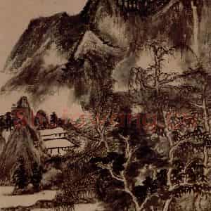 清代 髡残《山水册》国画山水作品图片鉴赏