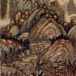 清代 髡残《山水册》国画山水作品图片鉴赏