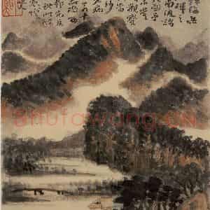 清代 髡残《山水册》国画山水作品图片鉴赏
