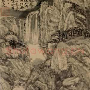 清代 髡残《山水册》国画山水作品图片鉴赏