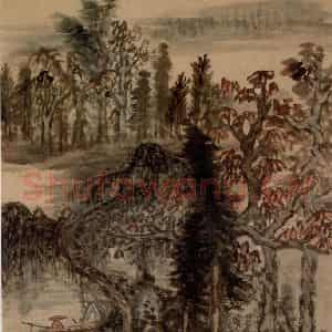 清代 髡残《山水册》国画山水作品图片鉴赏