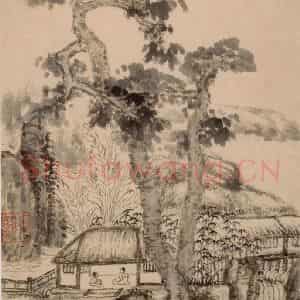清代 髡残《山水册》国画山水作品图片鉴赏