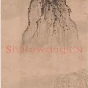 清代 石涛《秋涧岚影图轴》国画山水作品图片鉴赏