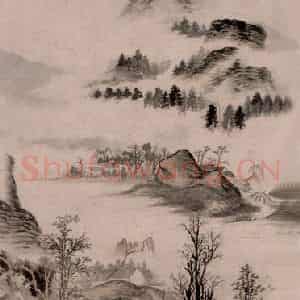 清代 石涛《云到江南图轴》国画山水作品图片鉴赏
