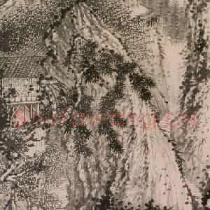 清代 石涛《山水清音图轴》国画山水作品图片鉴赏