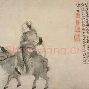 清代 石涛《睡牛图卷》国画人物作品图片鉴赏