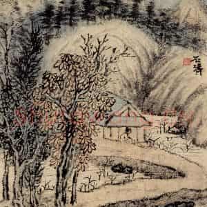 清代 石涛《书画册》国画山水作品图片鉴赏