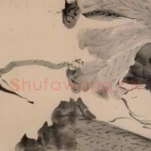 清代 朱耷《墨花册》国画花鸟作品图片鉴赏