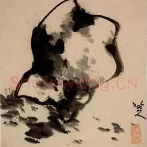 清代 朱耷《书画册》国画花鸟作品图片鉴赏
