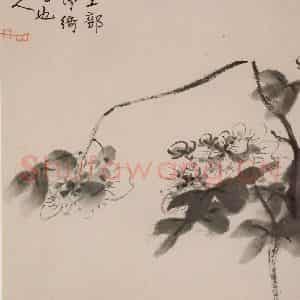 清代 朱耷《花鸟山水册》国画花鸟作品图片鉴赏