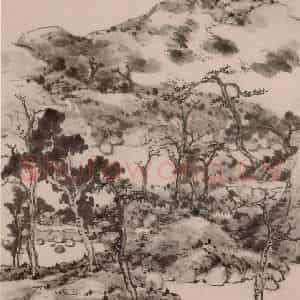 清代 朱耷《花鸟山水册》国画花鸟作品图片鉴赏