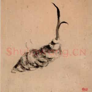 清代 朱耷《花果册》国画花鸟作品图片鉴赏