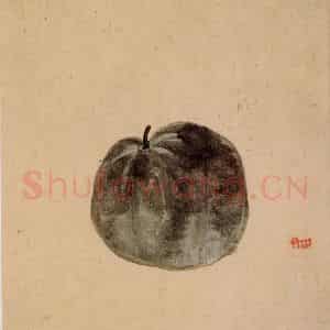 清代 朱耷《花果册》国画花鸟作品图片鉴赏