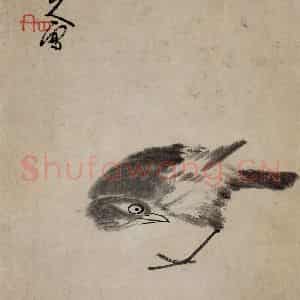 清代 朱耷《书画册》国画花鸟作品图片鉴赏