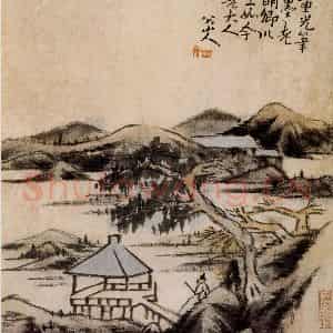 清代 朱耷《书画册》国画山水作品图片鉴赏