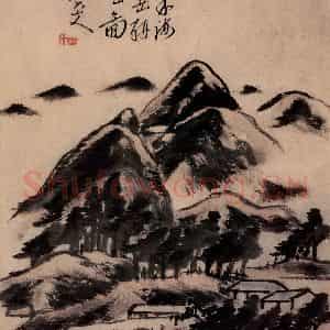 清代 朱耷《书画册》国画山水作品图片鉴赏