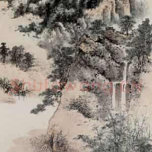 1963年 谢稚柳《粤北锦江山色图》国画山水作品图片鉴赏