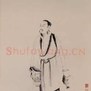 1947年 谢稚柳《东坡居士图》国画人物作品图片鉴赏