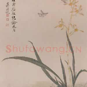 50年代 谢稚柳《白报岁图》国画花鸟作品图片鉴赏