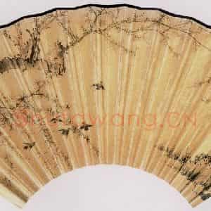 五十年代中期 谢稚柳《池塘春晓图》国画花鸟作品图片鉴赏