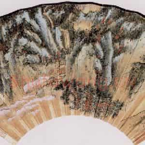 1958年 谢稚柳《霜入干峰图》国画山水作品图片鉴赏
