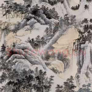 1959年 谢稚柳《山水图》国画山水作品图片鉴赏