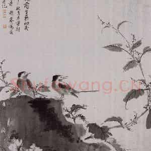 60年代 谢稚柳《东坡诗意图》国画花鸟作品图片鉴赏