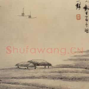 清代 龚贤《山水册》国画山水作品图片鉴赏