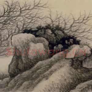 清代 龚贤《山水册》国画山水作品图片鉴赏