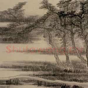 清代 龚贤《山水册》国画山水作品图片鉴赏