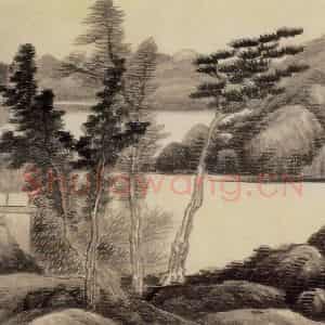 清代 龚贤《山水册》国画山水作品图片鉴赏