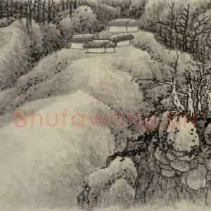清代 龚贤《山水册》国画山水作品图片鉴赏