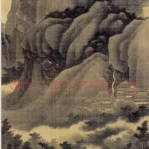 清代 龚贤《云壑松阴图轴》国画山水作品图片鉴赏