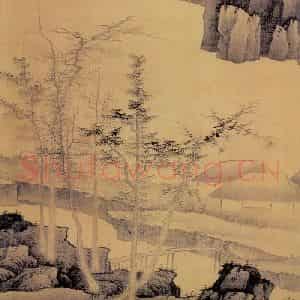 清代 龚贤《山水轴》国画山水作品图片鉴赏