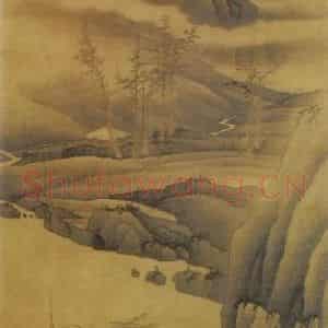清代 龚贤《山水轴》国画山水作品图片鉴赏