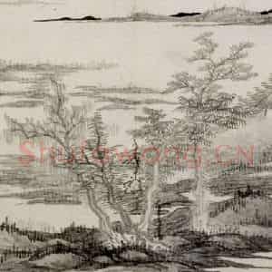 清代 龚贤《八景山水页装卷》国画山水作品图片鉴赏