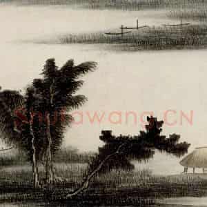清代 龚贤《八景山水页装卷》国画山水作品图片鉴赏