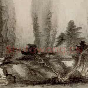 清代 龚贤《八景山水页装卷》国画山水作品图片鉴赏