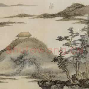 清代 龚贤《八景山水页装卷》国画山水作品图片鉴赏