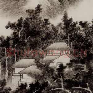 清代 龚贤《仙山楼台图轴》国画山水作品图片鉴赏