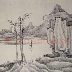 清代 龚贤《山水册》国画山水作品图片鉴赏