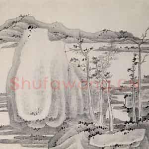 清代 龚贤《山水册》国画山水作品图片鉴赏
