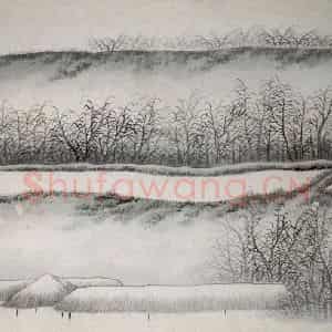 清代 龚贤《山水册》国画山水作品图片鉴赏