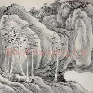 清代 龚贤《山水册》国画山水作品图片鉴赏