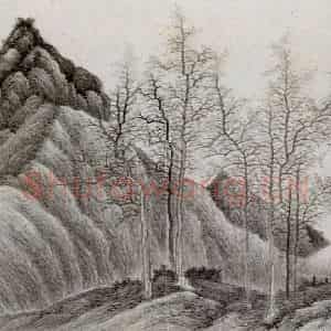 清代 龚贤《自藏山水册》国画山水作品图片鉴赏