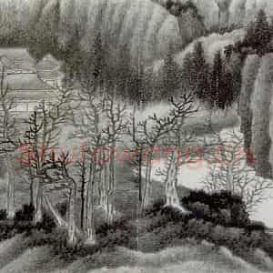 清代 龚贤《自藏山水册》国画山水作品图片鉴赏