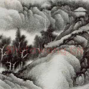 清代 龚贤《自藏山水册》国画山水作品图片鉴赏