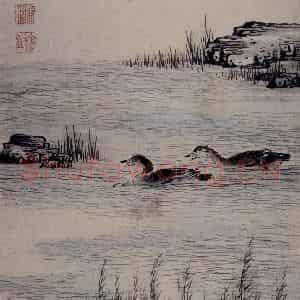 清代 张穆《禽鸟骏马图册》国画花鸟作品图片鉴赏